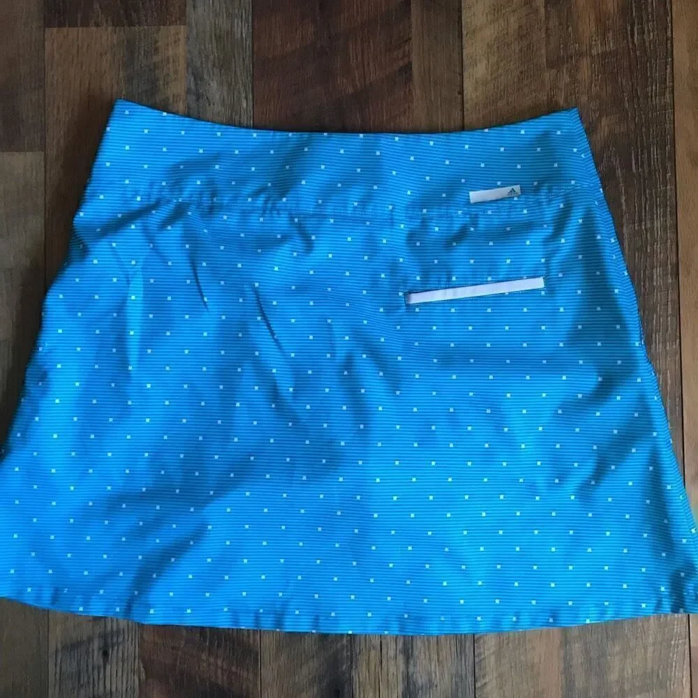 Adidas Climacool Blue skort skirt shorts Size 8 pleated tennis pickleball golf